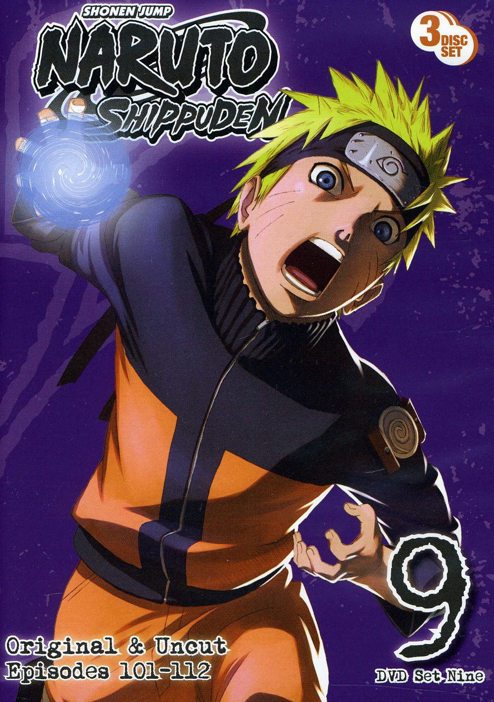 NARUTO SHIPPUDEN BOX SET 9 (3PC) / (DUB SUB UNCT)