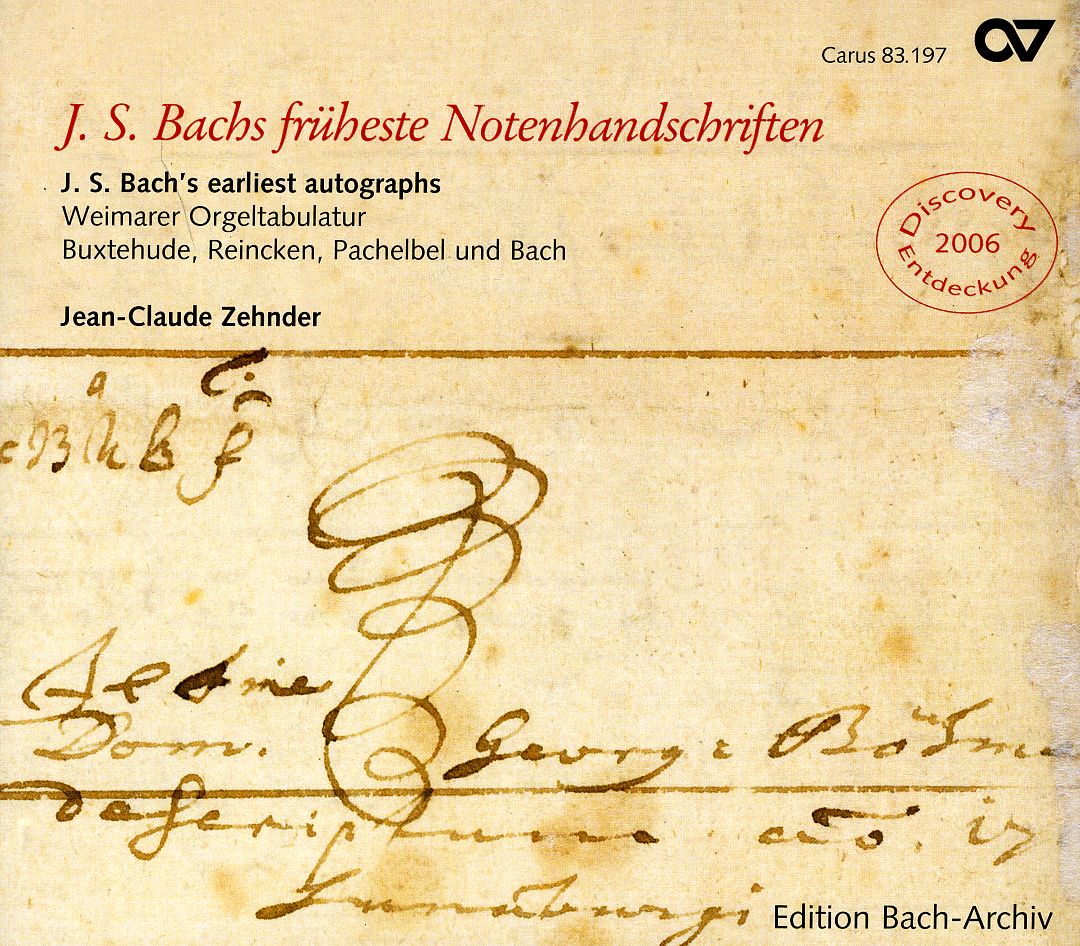 J.S. BACH EARLIEST AUTOGRAPH