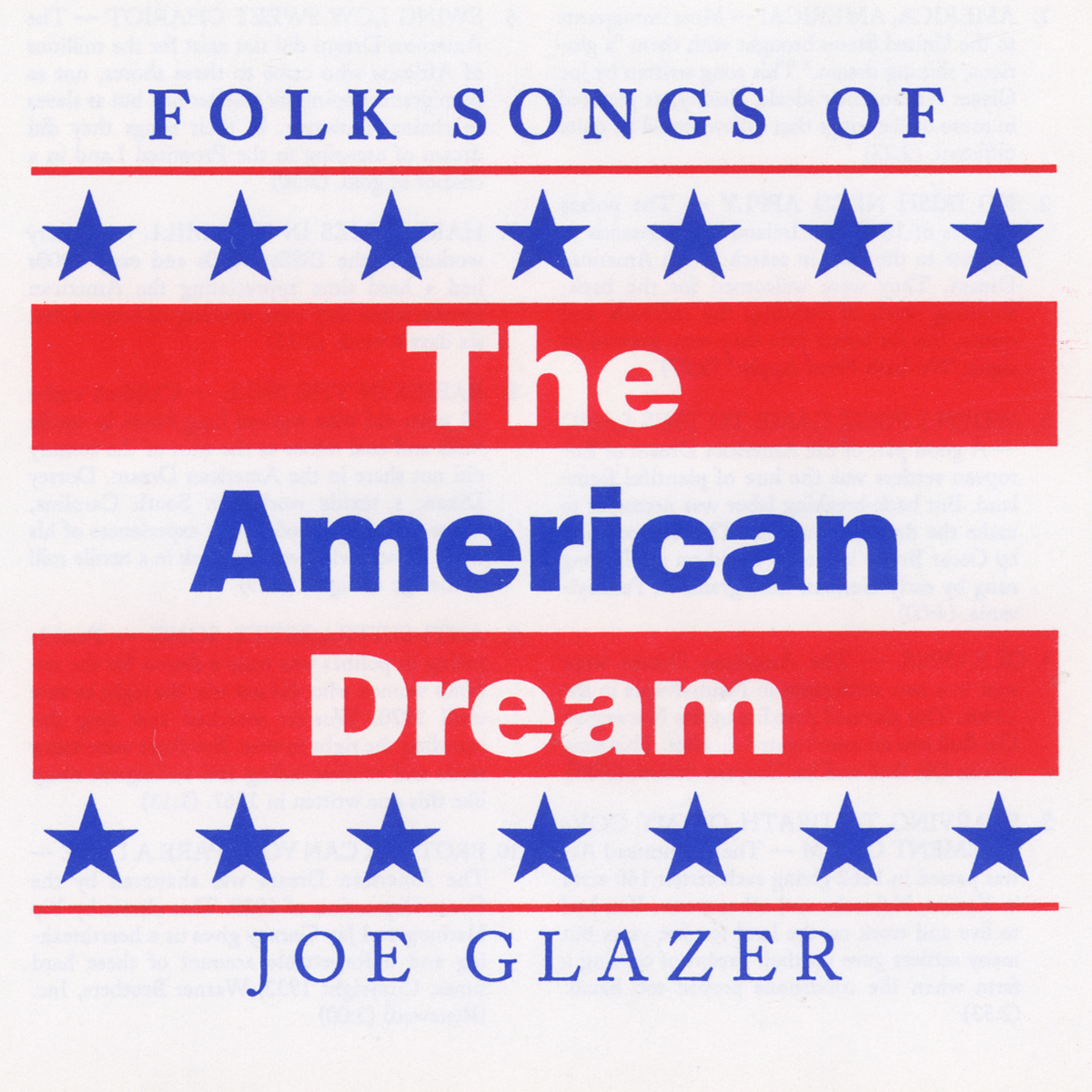 FOLK SONGS OF THE AMERICAN DREAM