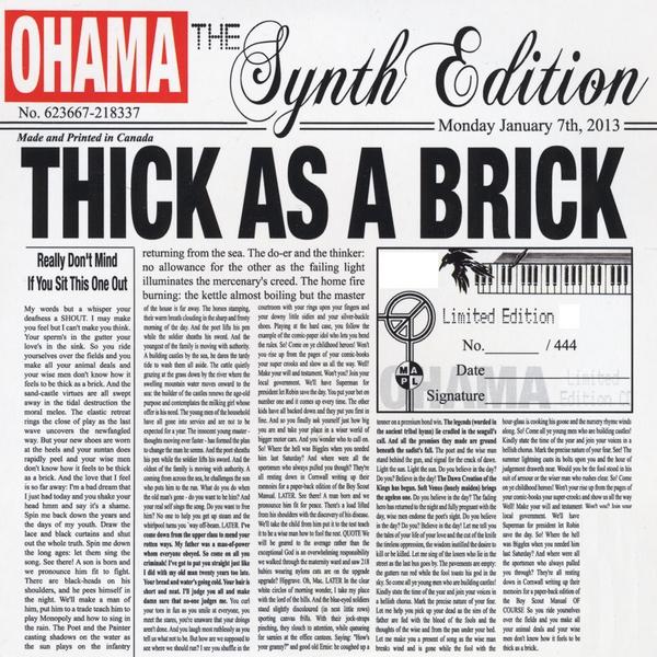 THICK AS A BRICK: SYNTH EDITION